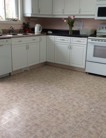 Vinyl Tile Plank installation from Scott's Flooring in Barrie, ON