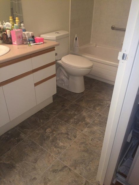 Vinyl Tile Plank installation from Scott's Flooring in Barrie, ON