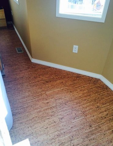 Cork flooring installation from Scott's Flooring in Barrie, ON