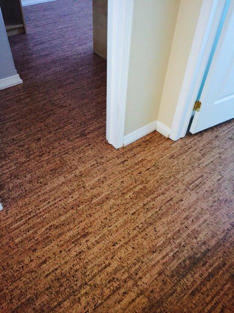 Cork flooring installation from Scott's Flooring in Barrie, ON