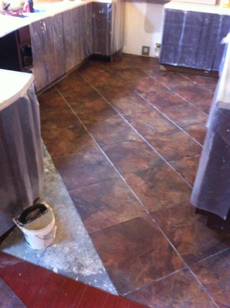 Vinyl Tile Plank installation from Scott's Flooring in Barrie, ON