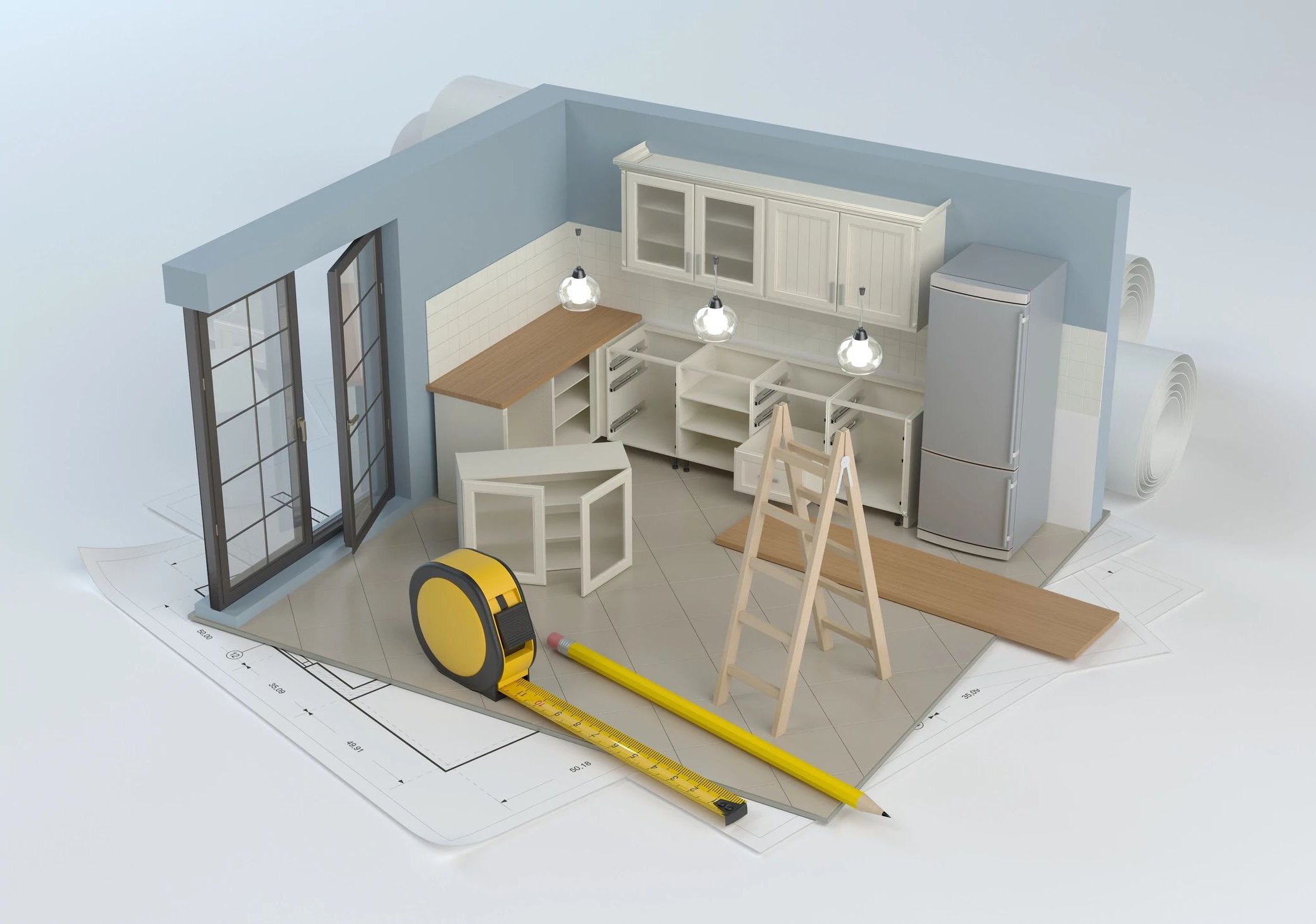 3D model of a kitchen from Scott's Flooring in Barrie, ON
