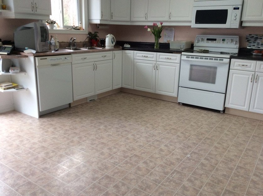 Vinyl Tile Plank installation from Scott's Flooring in Barrie, ON