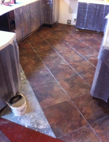 Vinyl Tile Plank installation from Scott's Flooring in Barrie, ON