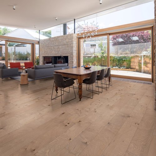 Open plan living space with hardwood flooring from Scott's Flooring in Barrie, ON