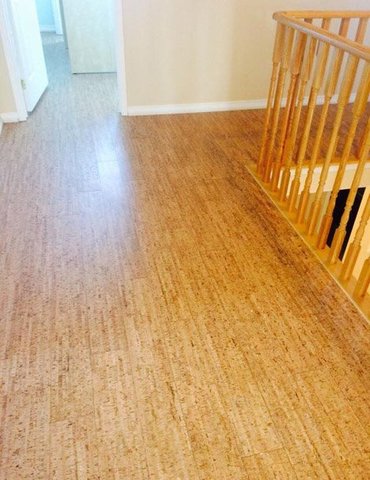 Cork flooring installation from Scott's Flooring in Barrie, ON