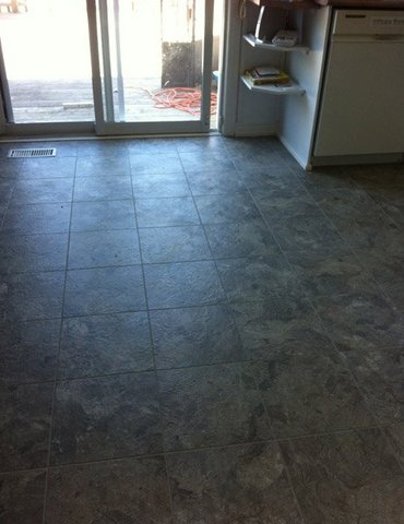 Vinyl Tile Plank installation from Scott's Flooring in Barrie, ON