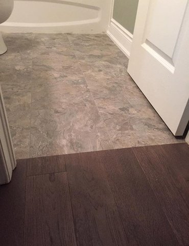 Vinyl Tile Plank installation from Scott's Flooring in Barrie, ON