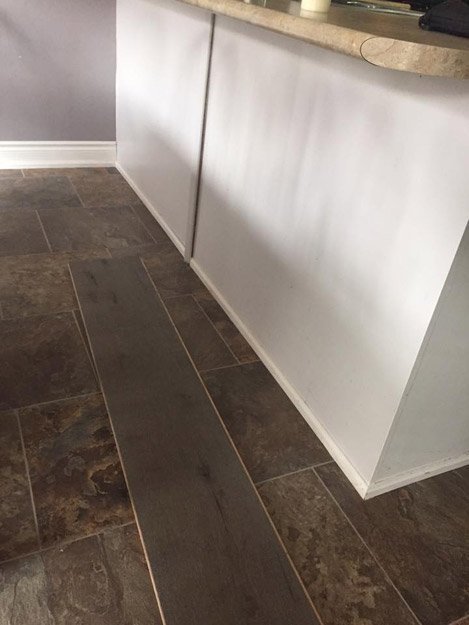 Vinyl Tile Plank installation from Scott's Flooring in Barrie, ON