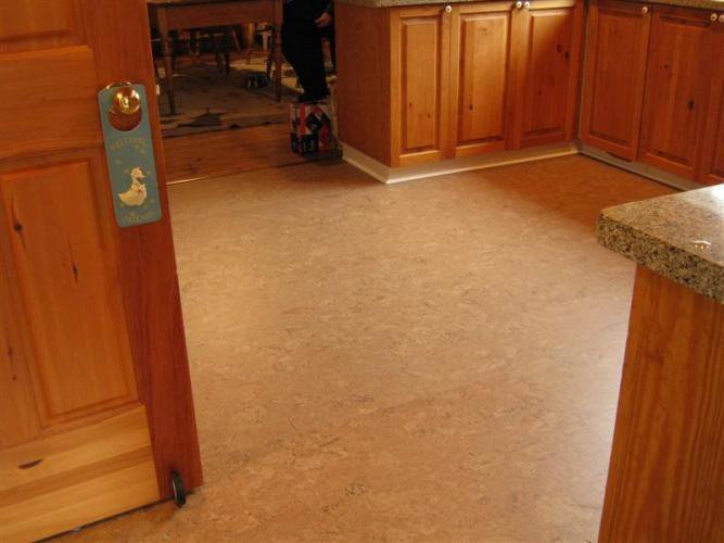 Cork flooring installation from Scott's Flooring in Barrie, ON