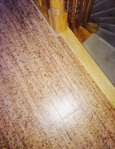 Cork flooring installation from Scott's Flooring in Barrie, ON