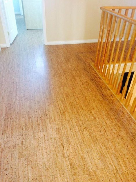 Cork flooring installation from Scott's Flooring in Barrie, ON