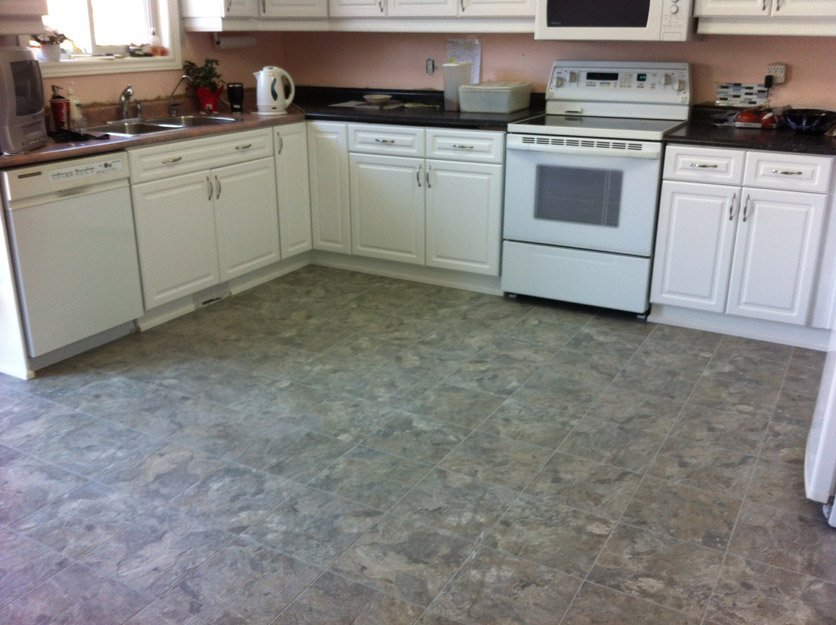 Vinyl Tile Plank installation from Scott's Flooring in Barrie, ON