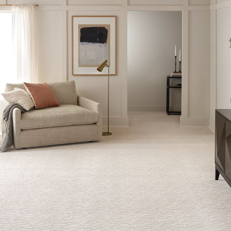 Living room with beige carpet from Scott's Flooring in Barrie, ON