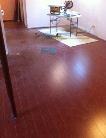 Laminate flooring installation from Scott's Flooring in Barrie, ON